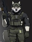 Rating: s
ID: 4795591
Date: 2024-05-20 12:14:49 -0400
Status: active
Score: 28
2024 anthro armor assault_rifle balaclava bulletproof_vest canid canine canis clothing disney fan_character gun headgear helmet hi_res logan_fangmeyer male mammal mask police psakorn_tnoi ranged_weapon rifle solo special_forces swat tactical_gear uniform weapon wolf zootopia zpd post #4795591