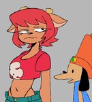 Rating: s
ID: 5075173
Date: 2024-09-26 00:29:02 -0400
Status: active
Score: 81
2024 2_horns aaaaaron122 anthro beanie blue_clothing blue_shirt blue_topwear bottomwear bovid breasts canid canine caprine clothed clothed_anthro clothed_female clothing crop_top digital_drawing_(artwork) digital_media_(artwork) draw_this_in_your_style eyelashes female female_anthro fur hair hat headgear headwear horn humanoid humor lammy_lamb larger_female long_eyelashes looking_at_another male mammal meme mouth_closed navel ogling orange_beanie orange_body orange_clothing orange_ears orange_fur orange_hat orange_headwear parappa parappa_the_rapper rapper red_clothing red_crop_top red_hair red_shirt red_topwear sheep shirt simple_background size_difference smaller_male sony_corporation sony_interactive_entertainment thong_straps topwear um_jammer_lammy post #5075173
