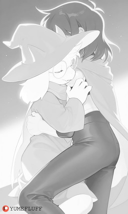 Rating: s
ID: 5711966
Date: 2025-07-16 03:30:15 -0400
Status: pending
Score: 14
ambiguous_gender anthro bovid caprine deltarune duo eyes_closed eyewear glasses goat hi_res hug human kris_(deltarune) male mammal monochrome ralsei undertale_(series) yumefluff post #5711966