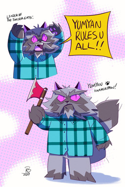 Rating: s
ID: 5140965
Date: 2024-10-26 17:50:05 -0400
Status: active
Score: 5
2024 anthro axe barefoot biped black_nose bottomless clothed clothing collared_shirt domestic_cat dreamworks dress_shirt english_text eyebrows facial_hair fangs feet felid feline felis fluffy fluffy_tail front_view full-length_portrait fur grey_body grey_fur grey_tail hi_res holding_axe holding_object kennydoesart kipo_and_the_age_of_wonderbeasts male mammal melee_weapon mustache netflix open_mouth pattern_clothing pattern_shirt pattern_topwear pink_inner_ear pink_sclera plaid plaid_clothing plaid_shirt plaid_topwear portrait semi-anthro shirt signature simple_background solo standing tail teeth text topwear weapon year yumyan_hammerpaw post #5140965