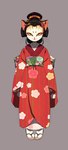 Rating: s
ID: 5104811
Date: 2024-10-09 18:37:29 -0400
Status: active
Score: 9
2021 anthro asian_clothing bell black_hair clothed clothed_anthro clothed_female clothing digital_drawing_(artwork) digital_media_(artwork) domestic_cat dvampiresmile east_asian_clothing felid feline felis female female_anthro floral_print flower_accessory footwear front_view full-length_portrait fully_clothed fully_clothed_anthro fully_clothed_female geisha hair hi_res japanese_clothing jingle_bell kimono makeup mammal narrowed_eyes nihongami portrait pupils red_clothing red_kimono sandals shoes simple_background slit_pupils smile socks socks_with_sandals solo whiskers yellow_sclera post #5104811