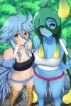 Rating: s
ID: 1872031
Date: 2019-05-13 08:26:07 -0400
Status: active
Score: 87
2019 animal_humanoid avian avian_humanoid big_breasts black_clothing blue_body blue_clothing blue_feathers blue_goo blue_hair blush bottomwear breast_size_difference breasts brown_eyes cleavage clothed clothing collarbone crop_top denim denim_clothing duo european_mythology eyebrow_through_hair eyebrows eyelashes feathered_wings feathers female front_view goo_creature greek_mythology green_eyes green_goo hair happy harpy high-angle_view hip_grab humanoid lindaroze_(artist) looking_at_viewer looking_up midriff monster_girl_(genre) monster_musume mythological_avian mythological_creature mythology navel outside papi_(monster_musume) pink_clothing scutes shirt shorts smile suu_(monster_musume) topwear translucent translucent_hair white_clothing wide_hips winged_arms winged_humanoid wings post #1872031