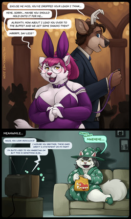 Rating: s
ID: 5741982
Date: 2025-07-29 05:46:15 -0400
Status: active
Score: 2
2024 after_transformation anthro apricot_(ataripanther) blue_eyes breasts business_suit clothing collar comic deer dialogue digital_media_(artwork) domestic_cat duo english_text eyewear felid feline felis female fur furniture glasses hair hat headgear headwear hi_res holding_leash holding_object holding_popcorn inside leash leotard looking_back mammal miltonholmes on_sofa pink_hair purple_clothing purple_leotard round_glasses size_difference smile sofa suit tail text watching_television white_body white_fur witch_hat zenith_arcanum_(ataripanther) post #5741982