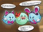 Rating: s
ID: 4783495
Date: 2024-05-14 20:13:36 -0400
Status: active
Score: 114
4:3 absurd_res accessory blush boo_(mario) bow_ribbon bow_tie english_text fake_cat_ears fake_ears fake_rabbit_ears female ghost group hair_accessory hair_bow hair_ribbon hi_res lady_bow lahla_(mario) mario_bros nintendo not_furry paper_mario peeka_(mario) ribbons sleepiitreat spirit text tongue tongue_out trio post #4783495