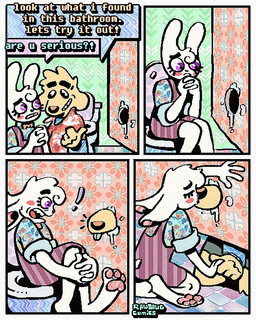 Rating: s
ID: 5738108
Date: 2025-07-27 14:58:44 -0400
Status: active
Score: 40
4:5 4_panel_comic aloha_shirt anthro bathroom bingus_(rawdawgcomics) bird_dog blep bow_tie canid canine canis cheek_spots clothing comic dialogue domestic_dog duo ears_down english_text eyes_closed floppy_ears glory_hole golden_retriever half-closed_eyes hand_holding humor hunting_dog kissing kneeling lagomorph leporid male mammal narrowed_eyes overalls pattern_clothing pattern_shirt pattern_topwear pawpads paws pink_pawpads pivoted_ears public_restroom rabbit rawdawgcomics restroom_stall retriever shirt smile speech_bubble stahli_(rawdawgcomics) teeth text tongue tongue_out tooth_gap topwear wide_eyed post #5738108