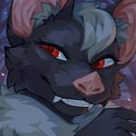Rating: s
ID: 5650574
Date: 2025-06-18 07:50:33 -0400
Status: active
Score: 10
1:1 ambiguous_gender anthro bat black_body black_fur bust_portrait cheek_tuft corzh77 facial_tuft fangs front_view fur grey_hair grin hair hi_res looking_at_viewer mammal pink_inner_ear pink_nose portrait red_eyes short_hair smile solo teeth tuft post #5650574