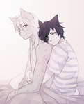 Rating: s
ID: 2515018
Date: 2020-12-04 03:48:30 -0500
Status: active
Score: 102
2018 absurd_res anthro anthro_on_anthro black_hair blue_eyes clothed clothing digital_media_(artwork) domestic_cat duo felid feline felis fumiko fur great_troubles grey_body grey_fur grey_spots grey_stripes hair hazukashii_team hi_res hug hugging_another hugging_from_behind kurt_(rokito) long_hair looking_at_another looking_back male mammal pattern_clothing pattern_shirt pattern_topwear pink_nose romantic seth_(fumiko) shaded shirt simple_background smile spots stardust_kids striped_clothing striped_shirt striped_topwear stripes topless topwear white_background white_body white_fur white_hair post #2515018