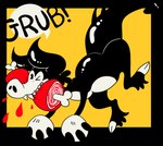 Rating: s
ID: 5390515
Date: 2025-02-22 14:19:05 -0500
Status: active
Score: 1
2021 alpha_channel ambiguous_gender black_body black_text blood blood_drop bodily_fluids bone border cloven_hooves dialogue digital_drawing_(artwork) digital_media_(artwork) dot_eyes eating eating_food eating_meat feral fetlocks flat_colors food glistening glistening_body hooves inkblot jaspering meat one_eye_closed simple_eyes snout solo spade_tail speech_bubble spiked_tail spikes spikes_(anatomy) tail talking_feral teeth text transparent_border unguligrade white_body white_hooves wink post #5390515