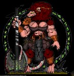 Rating: s
ID: 4519872
Date: 2024-01-07 09:20:25 -0500
Status: active
Score: 23
abs anthro armor axe bandage big_breasts black_background breasts buckteeth cleavage clothed clothing digitigrade double_bitted_axe ear_piercing ear_ring female fur glowing glowing_eyes greataxe green_eyes hi_res holding_axe holding_object holding_weapon huge_breasts madnessandgiovanni0595 mammal muscular muscular_female piercing pink_body rat_ogre red_body red_fur ring_piercing rodent simple_background skaven solo tabard teeth warhammer_(franchise) warhammer_fantasy weapon post #4519872