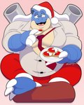 Rating: s
ID: 5264016
Date: 2024-12-24 23:21:36 -0500
Status: active
Score: 13
2024 anthro anthrofied belly big_belly biscuit_(food) blastoise blue_arms blue_ears blue_face blue_feet bottomwear bread button_(fastener) cannon christmas christmas_clothing christmas_headwear claws clothed clothed_anthro clothed_male clothing cookie countershading digital_drawing_(artwork) digital_media_(artwork) eyewear feet food generation_1_pokemon glasses hat headgear headwear hi_res hikazedragon holding_cookie holding_food holding_object holding_plate holidays male necktie nintendo overweight overweight_anthro overweight_male plate pokemon pokemon_(species) pokemorph ranged_weapon red_bottomwear red_clothing red_necktie round_glasses santa_hat shell shirt shoulder_cannon simple_background solo tan_belly tan_body tan_chest tan_countershading tan_face topwear two_tone_face weapon white_claws post #5264016