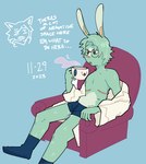 Rating: s
ID: 4463251
Date: 2023-12-10 00:48:52 -0500
Status: active
Score: 15
2023 andromorph_(lore) animal_humanoid anthro belly_tuft biped blue_background blue_clothing blue_footwear blue_socks blue_underwear blush body_hair canid canid_humanoid canine canine_humanoid chair clothing coffee_mug collared_shirt dated dress_shirt english_text eyebrow_through_hair eyebrows eyewear footwear fox_humanoid fur furniture glasses green_body green_fur green_hair grey_eyes hair hi_res holding_object humanoid lagomorph laika's_comet leg_hair leporid long_ears male mammal mammal_humanoid mastectomy_scar open_mouth pointy_ears prick_ears rabbit scar shirt shirt_down simple_background sitting socks solo steam text topwear tortilla-bandit trans_(lore) trans_man_(lore) translucent translucent_hair tuft underwear visibly_trans white_clothing white_hair white_shirt white_topwear yue_(laika's_comet) post #4463251