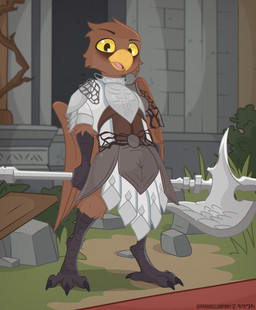 Rating: s
ID: 5631192
Date: 2025-06-09 15:29:28 -0400
Status: active
Score: 133
3_toes anthro armor avian avian_feet barefoot beak brown_body claws clothed clothing detailed_background digitigrade elden_ring elden_ring_nightreign feet fromsoftware guardian_(nightreign) halberd hi_res looking_at_viewer male melee_weapon open_mouth parabellumpony polearm ruins solo standing talons toe_claws toes tongue weapon post #5631192