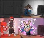 Rating: s
ID: 4769004
Date: 2024-05-07 17:23:59 -0400
Status: active
Score: 43
ahya_(legend_of_ahya) anthro bedroom bedroom_eyes black_border border canid canine canis chair clothing comic computer doorway dress duo electronics female furniture glebyshka78 heart_symbol hearts_around_head heterochromia hi_res interspecies jake_thumpings keyboard lagomorph legend_of_ahya leporid male male/female mammal meme monitor narrowed_eyes office_chair omg_hi! rabbit seductive size_difference smile tail tail_mouth taylor_renee_wolford_(darkflamewolf) topwear unusual_anatomy unusual_tail vest wolf post #4769004