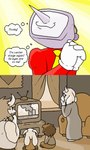 Rating: s
ID: 5645793
Date: 2025-06-16 07:17:43 -0400
Status: active
Score: 60
2_horns 2_panel_comic 3:5 9/11 ambiguous_gender anthro armchair asgore_dreemurr asriel_dreemurr biped bodily_fluids boss_monster_(undertale) bovid brown_hair building caprine chair clasped_hands clothing covering covering_mouth crying dark_humor darkner deltarune dress electronics english_text eyeless female floppy_ears for_a_head fur furniture gloves group hair handwear horn human humor inside kazerad kris_(deltarune) lop_ears male mammal necktie news object_head red_clothing red_suit screen screen_face screen_head shirt shocked simple_background sitting smile smoke standing suit tank_top tears television tenna_(deltarune) text thought_bubble topwear toriel tv_head undertale undertale_(series) watching_television white_body white_clothing white_fur white_gloves white_handwear window yellow_background yellow_necktie post #5645793