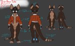 Rating: s
ID: 5603504
Date: 2025-05-28 00:30:57 -0400
Status: active
Score: 0
anthro aviator_goggles blue_eyes bomber_jacket english_description english_text featureless_crotch front_view hi_res kangaroo macropod male mammal markings marsupial model_sheet rear_view standing striped_markings striped_tail stripes tail tail_markings text zephyrpanthur post #5603504