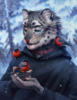 Rating: s
ID: 5667079
Date: 2025-06-25 15:19:12 -0400
Status: active
Score: 9
5_fingers anthro avian beak bird clothing collar detailed_background feathered_wings feathers felid fingers fur half-closed_eyes hi_res hoodie inner_ear_fluff male mammal marie_merkh markings narrowed_eyes oscine pantherine passerine robin_(bird) snow snow_leopard solo spots spotted_body spotted_fur topwear tuft whiskers wings post #5667079