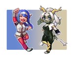 Rating: s
ID: 4252528
Date: 2023-08-24 19:45:00 -0400
Status: active
Score: 49
ambiguous_species anthro antlers armor blue_eyes blue_hair bodysuit bovid breasts caprine clothing crosscode duo felid feline female fur goat grey_body grey_fur hair hi_res horn human humanoid jackalope lagomorph lea_(crosscode) legwear leporid long_ears long_tail mammal meltted pseudoregalia rabbit skinsuit sybil_(pseudoregalia) tail thigh_highs tight_clothing post #4252528
