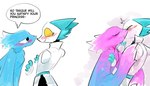 Rating: s
ID: 5664102
Date: 2025-06-24 02:37:08 -0400
Status: active
Score: 169
2025 anthro anthro_on_anthro biped blue_body blue_fur blush deltarune dialogue digital_media_(artwork) duo elemental_creature english_text female female/female floating_hands french_kissing fur hi_res interspecies kissing miss_mizzle mizzle_(deltarune) murace4 robot_anthro simple_background speech_bubble tasque_manager text undertale_(series) water water_creature white_background white_body yellow_eyes post #5664102