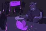 Rating: s
ID: 5628569
Date: 2025-06-08 10:14:10 -0400
Status: active
Score: 0
absurd_res anthro arthropod black_eyebrows butterfly chair clothed clothed_anthro clothed_male clothing duo english_text eyebrows feral fur furniture hi_res holding_object holding_pen insect lepidopteran looking_at_another male male_anthro melaisen office_chair paper pen purple_body purple_fur purple_sclera purple_theme rock shirt table text topwear post #5628569