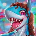 Rating: s
ID: 2813399
Date: 2021-07-03 17:50:24 -0400
Status: active
Score: 44
1:1 anthro carpet_shark countershading female fish ginglymostomatid hair icon looking_at_viewer marine nurse_shark pink_eyes profile pupils shannon_shark shark sharp_teeth slit_pupils smile solo teeth venjiiart post #2813399