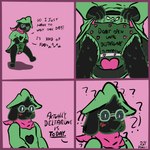Rating: s
ID: 5621054
Date: 2025-06-04 17:11:34 -0400
Status: active
Score: 21
1:1 2025 4_panel_comic ambiguous_gender anthro biped blush blush_lines bodily_fluids border bovid caprine clean_diaper close-up clothed clothing colored comic dated delta_rune_(emblem) deltarune deltarune_tomorrow_(meme) dialogue diaper digital_media_(artwork) english_text eyewear featureless_feet feet flat_colors front_view glasses goat hat headgear headwear heart_symbol hi_res interrobang m3g4 mammal offscreen_character on_one_leg pink_background question_mark ralsei realization robe robe_lift scarf scribble_eyes signature simple_background solo standing sweat sweatdrop symbol text three-quarter_view undertale undertale_(series) wearing_diaper wizard_hat young post #5621054
