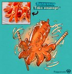 Rating: s
ID: 5225107
Date: 2024-12-05 17:41:34 -0500
Status: active
Score: 14
2024 absurd_res ambiguous_gender cephalopod countershade_tentacles countershading english_text eyebrows feral food food_creature hi_res marine meat meat_creature mollusk rappenem reference_image sausage solo suckers tentacles text post #5225107