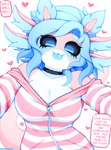 Rating: s
ID: 3451898
Date: 2022-07-17 09:05:49 -0400
Status: active
Score: 462
2022 :3 ahegaokami amphibian anthro axolotl black_sclera blep blue_eyes blue_hair blue_line_art blue_tongue breasts choker cleavage clothed clothing colored_line_art dominant dominant_female english_text female hair heart_symbol hi_res hoodie jewelry looking_at_viewer malkah_(ahegaokami) marine medium_breasts mole_salamander necklace pink_body pink_line_art pink_text salamander shaded smug solo text tongue tongue_out topwear post #3451898