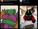 Rating: s
ID: 3567264
Date: 2022-09-14 21:38:05 -0400
Status: active
Score: 87
anthro armor black_body black_fur cartoon_network crown domestic_cat duo english_text felid feline felis fur gesture green_eyes hand_gesture headgear humor male mammal mao_mao:_heroes_of_pure_heart meme middle_finger oof3001 orangusnake reptile scalie sheriff_mao_mao_mao snake text youre_just_a_little_hater post #3567264