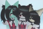 Rating: s
ID: 5550603
Date: 2025-05-05 11:43:18 -0400
Status: active
Score: 8
3_fingers :3 accessory ame-chan anthro bangs black_eyebrows black_hair black_lips black_nose black_ribbon blue_background blue_sky blush canid canine clothing empty_eyes eyebrows eyelashes felid feline female fingers fluffy fluffy_chest fur green_body green_ears group hair hair_accessory hairclip hand_on_chest hand_on_face hasukii hazuki_mikami_(hasukii) hi_res kemono lips long_hair looking_at_another looking_at_viewer mammal mynt_(kittery) needy_streamer_overload no_pupils noseless one_eye_obstructed pigtails pointy_ears prick_ears pupils red_clothing red_eyes red_hair_tie red_topwear ribbons simple_background sky smile suspenders tan_body tan_ears tan_fur text tied_hair tired tired_eyes topwear trio white_body white_eyelashes white_eyes yellow_eyes post #5550603