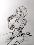 Rating: s
ID: 5655536
Date: 2025-06-20 11:59:18 -0400
Status: pending
Score: 8
anthro belt biped blonde_hair bottomwear breasts brie_(grinriff) cheetah clothed clothing cookie countershade_face countershade_fur countershading dialogue ear_piercing ear_ring eating eyebrows felid feline female fingerless_gloves fingers food fur gloves green_eyes grinriff hair handwear humanoid jacket mammal midriff open_mouth piercing ring_piercing shorts solo speech_bubble tail text topwear post #5655536