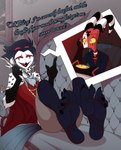Rating: s
ID: 5645038
Date: 2025-06-15 21:13:55 -0400
Status: active
Score: 9
absurd_res anthro avian barefoot bird blitzo_(helluva_boss) calling demon dialogue digital_drawing_(artwork) digital_media_(artwork) duo feet foot_ninja15 furniture helluva_boss hi_res imp male male/male owl sofa soles stolas_(helluva_boss) post #5645038