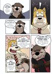 Rating: s
ID: 2228787
Date: 2020-04-24 03:41:30 -0400
Status: active
Score: 31
anthro belly black_nose blush boss canid canine canis clothing comic curled_tail dialogue domestic_dog duo ellipsis embarrassed english_text exclamation_point gabshiba hat headgear headwear hi_res inverted_exclamation_mark male mammal mustelid necktie otter shiba_inu spanish_text spitz tail text translated worker post #2228787