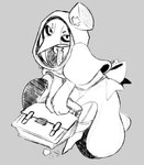 Rating: s
ID: 4784945
Date: 2024-05-15 15:10:29 -0400
Status: active
Score: 12
+ 2022 alternate_costume anthro avian bag beak biped bird bow_(feature) bow_ribbon capelet chibi clothing cosplay emanata eyebrows fingers front_view full-length_portrait garter_straps grey_background greyscale hat hatching headgear headwear hi_res holding_bag hood kaijinapple leaning leaning_forward legwear looking_at_viewer male male_anthro medical medical_bag monochrome nude nurse nurse_clothing nurse_hat nurse_headwear pointy_beak portrait scp-049 scp_foundation simple_background sketch solo standing star thigh_highs three-quarter_view waist_bow post #4784945