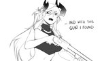 Rating: s
ID: 3799956
Date: 2023-01-08 14:29:11 -0500
Status: active
Score: 22
2021 black_sclera breasts clothing demon demon_humanoid english_text eyebrows female fingers hair hi_res holding_object holding_weapon horn horned_humanoid humanoid less_(artist) monochrome not_furry open_mouth teeth text topwear weapon post #3799956