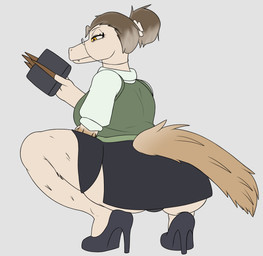 Rating: s
ID: 5706288
Date: 2025-07-13 14:45:50 -0400
Status: pending
Score: 4
2025 absurd_res anthro black_clothing black_panties black_underwear brown_claws brown_hair business_suit butt claws clothing crouching curvy_figure digital_drawing_(artwork) digital_media_(artwork) dinosaur elbow_feathers eyelashes eyewear feathered_tail feathers female finger_claws footwear glasses grey_background hair hi_res high_heels hyuvevo long_tail miss_thompson_(wwcs) multicolored_hair panties panty_shot prehistoric_species reptile scales scalie shoes simple_background snaggle_tooth snout solo suit tail tan_body tan_scales therizinosaurid therizinosaurus theropod thick_thighs two_tone_hair underwear voluptuous voluptuous_anthro voluptuous_female what_words_can't_say wide_hipped_anthro wide_hipped_female wide_hips yellow_eyes post #5706288