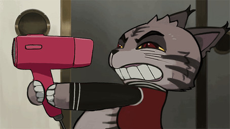 Rating: s
ID: 5644593
Date: 2025-06-15 17:24:47 -0400
Status: active
Score: 54
2d_animation acidic animated anthro bared_teeth brown_eyes cid_(acidic) clothed clothing dandadan domestic_cat dryer felid feline felis frame_by_frame fur grey_body grey_fur hair_dryer head_tuft holding_hair_dryer holding_object male mammal notched_ear short_playtime side_view solo tuft yellow_sclera post #5644593