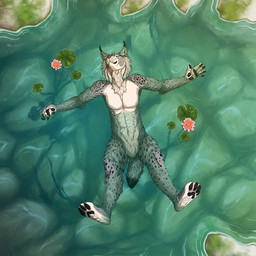 Rating: s
ID: 2270180
Date: 2020-05-25 16:27:15 -0400
Status: active
Score: 44
1:1 2014 ambient_fish ambient_sealife anthro belly_tuft bird's-eye_view cheek_tuft chest_tuft countershading crotch_tuft dipstick_tail ear_tuft eyewear facial_tuft felid feline floating fluffy fur glasses grey_body grey_fur high-angle_view kippycube lily_pad lying lynx male mammal markings multicolored_tail neck_tuft nude on_back pawpads plant solo spots spotted_body spotted_fur synx_(synxthelynx) tail tail_markings tuft water white_body white_fur post #2270180