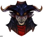 Rating: s
ID: 4937868
Date: 2024-07-23 14:49:34 -0400
Status: active
Score: 10
2022 2_horns anthro artist_name black_clothing black_hat black_headwear black_jacket black_topwear brown_horn bust_portrait button_(fastener) charr cheek_spikes cheek_tuft clothing colored curled_horn digital_drawing_(artwork) digital_media_(artwork) facial_spikes facial_tuft fangs felid front_view fur glowing glowing_eyes guild_wars hat headgear headwear hi_res horn jacket jerichoe male mammal multicolored_body multicolored_fur neck_tuft orange_eyes pink_nose portrait red_clothing red_shirt red_topwear shaded shirt simple_background smile smiling_at_viewer solo spikes spikes_(anatomy) tantalus_locksmith teeth text thief toothy_grin topwear torn_clothing torn_hat torn_headwear tuft whisker_spots white_background post #4937868