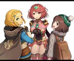 Rating: s
ID: 5548902
Date: 2025-05-04 16:19:53 -0400
Status: active
Score: 14
backpack black_bars brown_hair clothed clothing crossover female gloria_(pokemon) gonzarez1938 group hair headgear headwear hi_res human humanoid humanoid_pointy_ears hylian letterbox looking_at_viewer mammal nintendo not_furry pointy_ears pokemon princess_zelda pyra_(xenoblade) red_hair smile tears_of_the_kingdom the_legend_of_zelda trio xenoblade_(series) post #5548902