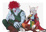 Rating: s
ID: 5375587
Date: 2025-02-15 17:04:08 -0500
Status: active
Score: 14
2021 4_fingers 4_toes 5_fingers accessory alcohol amarant_coral anthro arm_tattoo arms_bent armwear beverage beverage_can biceps blue_body blue_eyes blue_skin bodily_fluids border bottomwear brown_clothing brown_footwear brown_shoes brown_tail burmecian cigarette claws clothed clothing coat collarbone colored colored_nails countershade_face countershade_neck countershading crossed_legs digital_media_(artwork) duo ear_piercing ear_ring eyebrows eyelashes facial_hair feet female final_fantasy final_fantasy_ix fingernails fingers footwear freya_crescent full-length_portrait fur furgonomics geometric_background goatee green_armwear green_bottomwear green_clothing green_pants green_topwear green_vest hair hair_over_eyes hi_res holding_beverage holding_cigarette holding_object human japanese_text kachikomi male mammal monotone_body monotone_fur mouth_closed murid murine nails nervous_sweat no_pupils pants piercing pink_fingernails pink_nails portrait rat red_clothing red_coat red_facial_hair red_goatee red_hair red_topwear ribbons ring_piercing rodent shaded sharp_fingernails sharp_nails shoes side_by_side simple_background sitting slit_nostrils snout square_enix strong_zero sweat tail tail_accessory tail_ribbon tattoo text text_on_object three-quarter_view toe_claws toes topwear vest white_body white_border white_ears white_fur white_hair white_sclera post #5375587