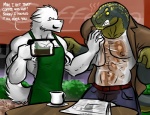 Rating: s
ID: 279965
Date: 2012-12-28 17:17:02 -0500
Status: active
Score: 20
2012 abs achilles_(achilles) anthro beverage bgn biceps canid canine canis clothing coffee dialogue diarmaidhutchence digital_media_(artwork) dinosaur duo empty_eyes english_text food humor male mammal muscular nipples ouch pecs prehistoric_species reptile scalie smile standing tail text theropod tyrannosaurid tyrannosauroid tyrannosaurus tyrannosaurus_rex wolf zeke_(diarmaidhutchence) post #279965
