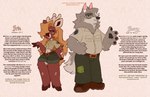 Rating: s
ID: 5541023
Date: 2025-05-01 03:58:04 -0400
Status: active
Score: 5
2025 anthro antlers backstory barry_(puppeypawbs) belt bottomwear brie_(puppeypawbs) canid canine canis clothing countershading deer english_text eyewear female footwear glasses hi_res hooves horn inner_ear_fluff male mammal model_sheet new_world_deer park_ranger pawpads puppeypawbs reindeer shoes shorts text tuft wolf post #5541023