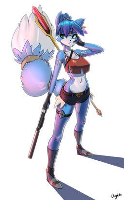2018 anthro bare_shoulders black_nose blue_fur blue_hair boots canine clothing dipstick_tail female footwear fox fur green_eyes gun hair handgun hi_res krystal mammal markings multicolored_tail navel nintendo oughta ponytail ranged_weapon signature simple_background solo staff star_fox tailband tribal_markings video_games weapon white_fur
Rating: Safe
Score: 4
User: Cane751
Date: April 23, 2018 2018 anthro bare_shoulders black_nose blue_fur blue_hair boots canine clothing dipstick_tail female footwear fox fur green_eyes gun hair handgun hi_res krystal mammal markings multicolored_tail navel nintendo oughta ponytail ranged_weapon signature simple_background solo staff star_fox tailband tribal_markings video_games weapon white_fur
Rating: Safe
Score: 4
User: Cane751
Date: April 23, 2018