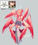 Rating: s
ID: 5589596
Date: 2025-05-21 23:22:46 -0400
Status: pending
Score: 5
6_wings angel angel_humanoid axolotl_humanoid boots bottomwear clothing crop_top feathers feefal female fingers footwear hair halo hi_res humanoid legwear multi_wing pink_body pink_feathers pink_hair pink_wings seraph_(angel) shirt shoes simple_background skirt solo text text_on_clothing text_on_shirt text_on_topwear thigh_boots thigh_highs topwear wings post #5589596