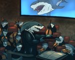 Rating: s
ID: 5188706
Date: 2024-11-17 18:48:16 -0500
Status: active
Score: 10
absurd_res ambiguous_gender anthro antiquatember black_tie_(suit) bowed_string_instrument cello clothing conductor double_bass fish group hi_res jaws_(film) mackerel_shark marine megalodon music musical_instrument orchestra prehistoric_species prompt shark string_instrument suit underwater universal_studios violin violin_bow water yenocwolf post #5188706