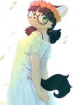 Rating: s
ID: 3534210
Date: 2022-08-28 20:38:22 -0400
Status: active
Score: 38
2019 accessory adolescent anthro aruurara bangs black_nose black_tail bra_strap brown_ears brown_hair canid canine clothed clothing dress eyewear female flower flower_in_hair flower_wreath fur furgonomics glasses green_eyes hair hair_accessory hands_behind_back head_turned hi_res interlocked_fingers kemono looking_at_viewer mammal meme_(aruurara) petals pigtails plant side_view solo tail tail_through_skirt tan_body tan_fur young young_female post #3534210