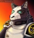 Rating: s
ID: 3092677
Date: 2021-12-27 12:02:01 -0500
Status: active
Score: 2
armor bust_portrait canid canine dracoloup_co glowing glowing_eyes grayhypolf mammal portrait science_fiction solo wolfywetfurr_(artist) post #3092677