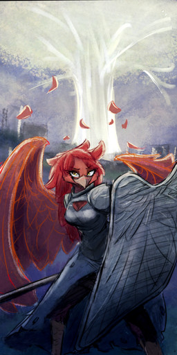 Rating: s
ID: 5675804
Date: 2025-06-29 16:20:28 -0400
Status: pending
Score: 19
anthro armor avian avian_feet avian_wings back_wings backlighting beak breastplate claws cleavage_cutout clothed clothing crossgender cutout dress elden_ring_nightreign erdtree feather_hair feathers female fighting_pose fromsoftware guardian_(nightreign) hair halberd hi_res light lighting melee_weapon murrdusa night outside plant polearm pose pseudo_hair red_body red_feathers red_hair shaded shield smile solo tree weapon wings yellow_eyes post #5675804