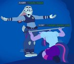 Rating: s
ID: 4054811
Date: 2023-05-16 04:36:08 -0400
Status: active
Score: 325
2023 absurd_res anthro badge clothed clothing crossover disney duo e621 e621_tags equid equine female friendship_is_magic fur grey_body grey_fur hasbro hi_res horn humor judy_hopps kneeling lagomorph leporid mammal markings melee_weapon meme meta my_little_pony mythological_creature mythological_equine mythology rabbit silvetz smile sword t-pose tag_count tail tail_markings twilight_sparkle_(mlp) unicorn weapon zootopia post #4054811