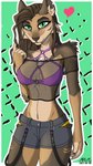 Rating: s
ID: 3992212
Date: 2023-04-14 17:54:43 -0400
Status: active
Score: 15
9:16 absurd_res anthro arias arm_tuft border bottomwear bra breasts brown_body brown_fur brown_hair cheek_tuft chest_tuft claws cleavage clipped_ear clothed clothing elbow_tuft facial_tuft fangs felid female fur green_background green_eyes grey_clothing hair hair_twirl heart_symbol hi_res hip_tuft inner_ear_fluff looking_at_viewer mammal medium_breasts mesh_top navel panties prehistoric_species purple_clothing saber-toothed_tiger sabertooth_(anatomy) sabryna_saberclaw shorts shoulder_tuft simple_background solo standing tan_body tan_fur teeth topwear tuft underwear white_border yellow_clothing post #3992212